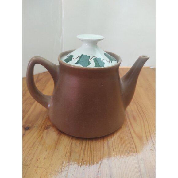 Vintage Ceramic Teapot with ivy leaf lid design, 1960s Oven King Italy - Picture 14 of 14
